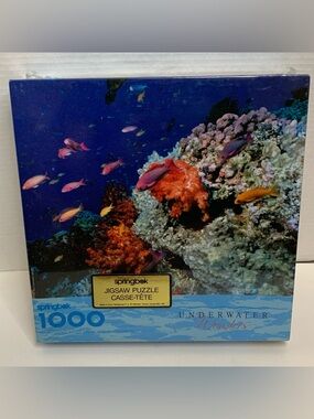 90s Underwater Wonders Vintage Hallmark Springbok Puzzle 1000 pc Tropical Fish
